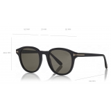 Tom Ford - Polarized Jameson Sunglasses - Occhiali da Sole Rotondi - Nero - FT7052-P -Tom Ford Eyewear