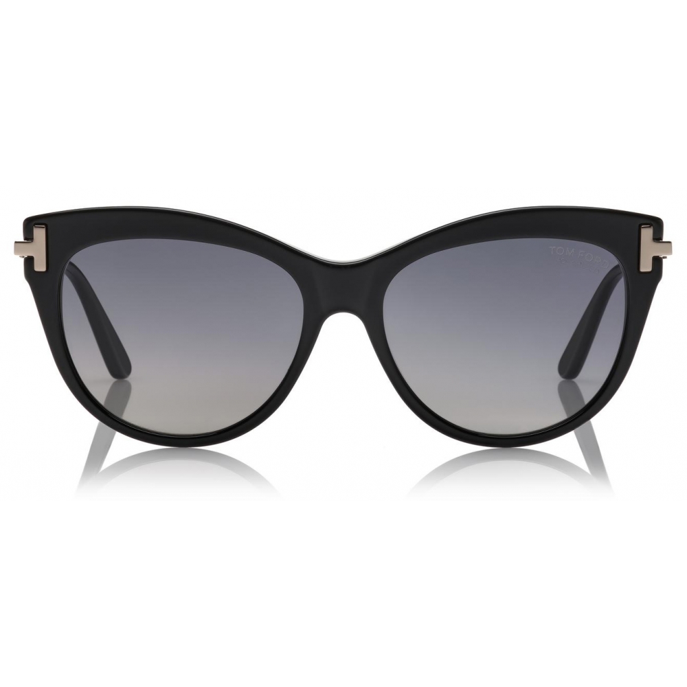 Tom Ford - Kira Polarized Sunglasses - Cat-Eye Sunglasses - Black ...
