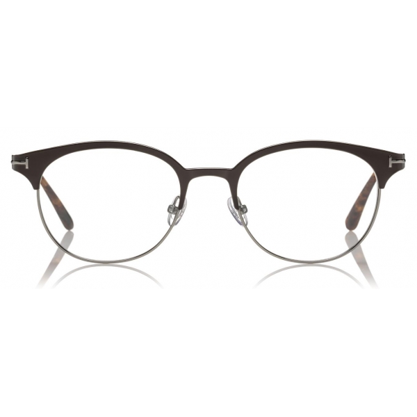 Tom Ford - Titanium Round Sunglasses - Occhiali da Vista Rotondi - Marrone - FT5382 - Tom Ford Eyewear