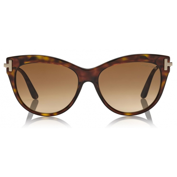 Tom Ford - Kira Sunglasses - Occhiali da Sole Cat-Eye - Havana Scuro - FT0821 - Occhiali da Sole - Tom Ford Eyewear