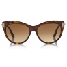 Tom Ford - Kira Sunglasses - Cat-Eye Sunglasses - Dark Havana - FT0821 - Sunglasses - Tom Ford Eyewear
