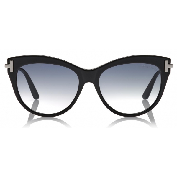 Tom Ford - Kira Sunglasses - Cat-Eye Sunglasses - Shiny Black Smoke - FT0821 - Sunglasses - Tom Ford Eyewear