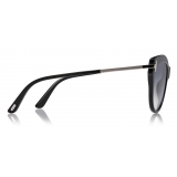 Tom Ford - Kira Sunglasses - Cat-Eye Sunglasses - Shiny Black Smoke - FT0821 - Sunglasses - Tom Ford Eyewear