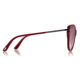 Tom Ford - Kira Sunglasses - Cat-Eye Sunglasses - Shiny Burgundy - FT0821 - Sunglasses - Tom Ford Eyewear