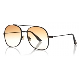 Tom Ford - Delilah Sunglasses - Round Sunglasses - Black - FT0758 - Sunglasses - Tom Ford Eyewear