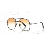Tom Ford - Delilah Sunglasses - Occhiali da Sole Rotondi - Nero - FT0758 - Occhiali da Sole - Tom Ford Eyewear