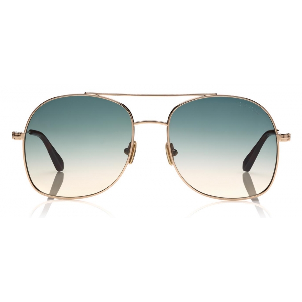 Tom Ford - Delilah Sunglasses - Occhiali da Sole Rotondi - Oro Rosa Marrone - FT0758 - Tom Ford Eyewear