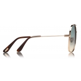 Tom Ford - Delilah Sunglasses - Occhiali da Sole Rotondi - Oro Rosa Marrone - FT0758 - Tom Ford Eyewear