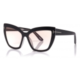Tom Ford - Johannes Sunglasses - Occhiali da Sole Cat-Eye - Specchio Nero - FT0745 -Tom Ford Eyewear