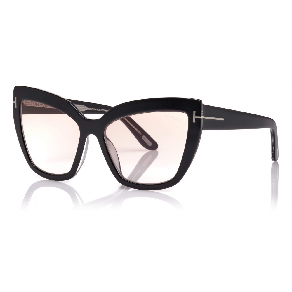 Tom Ford - Johannes Sunglasses - Cat-Eye Sunglasses - Black Mirror - FT0745  - Sunglasses - Tom Ford Eyewear - Avvenice