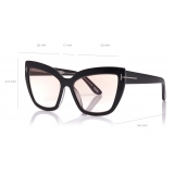 Tom Ford - Johannes Sunglasses - Cat-Eye Sunglasses - Black Mirror - FT0745 - Sunglasses - Tom Ford Eyewear