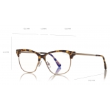 Tom Ford - Blue Block Browline Opticals Glasses - Square Optical Glasses - Black - FT5546-B - Optical Glasses - Tom Ford Eyewear
