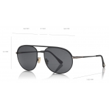 Tom Ford - Blue Block Browline Opticals Glasses - Square Optical Glasses - Black - FT5546-B - Optical Glasses - Tom Ford Eyewear