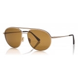 Tom Ford - Gio Sunglasses - Pilot Sunglasses - Rose Gold Brown - FT0772 - Sunglasses - Tom Ford Eyewear