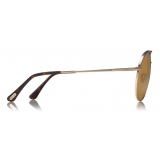 Tom Ford - Gio Sunglasses - Pilot Sunglasses - Rose Gold Brown - FT0772 - Sunglasses - Tom Ford Eyewear