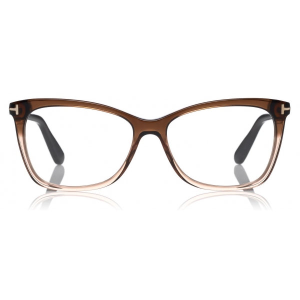 Tom Ford - Thin Butterfly Optical Frame Glasses - Square Optical Glasses -  Red Havana - FT5514 - Tom Ford Eyewear - Avvenice