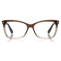 Tom Ford - Thin Butterfly Optical Frame Glasses - Square Optical Glasses - Red Havana - FT5514 - Tom Ford Eyewear