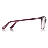 Tom Ford - Thin Butterfly Optical Frame Glasses - Occhiali da Vista Quadrati - Viola - FT5514 -Tom Ford Eyewear