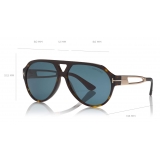 Tom Ford - Paul Sunglasses - Occhiali da Sole Pilota - Havana Scuro - FT0778 - Occhiali da Sole - Tom Ford Eyewear