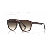 Tom Ford - Gerrard Sunglasses - Occhiali da Sole Navigatore - Havana Sfumato - FT0776 - Tom Ford Eyewear