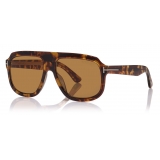 Tom Ford - Ronan Sunglasses - Occhiali da Sole Navigatore - Havana Vintage - FT0743 - Tom Ford Eyewear