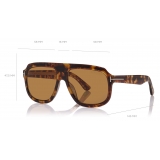 Tom Ford - Ronan Sunglasses - Occhiali da Sole Navigatore - Havana Vintage - FT0743 - Tom Ford Eyewear