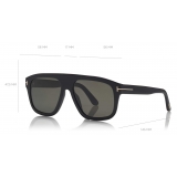 Tom Ford - Thor Sunglasses - Occhiali da Sole Quadrati - Nero - FT0777 - Occhiali da Sole - Tom Ford Eyewear