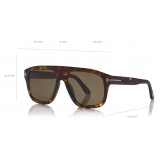 Tom Ford - Thor Sunglasses - Occhiali da Sole Quadrati - Havana - FT0777 - Occhiali da Sole - Tom Ford Eyewear