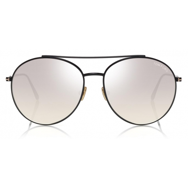 Tom Ford - Cleo Sunglasses - Occhiali da Sole Rotondi - Nero Fumo - FT0757 - Occhiali da Sole - Tom Ford Eyewear