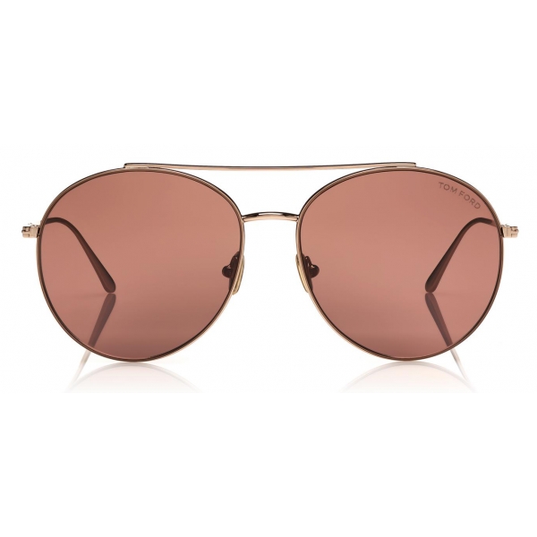 Tom Ford - Cleo Sunglasses - Occhiali da Sole Rotondi - Oro - FT0757 - Occhiali da Sole - Tom Ford Eyewear