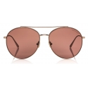 Tom Ford - Cleo Sunglasses - Occhiali da Sole Rotondi - Oro - FT0757 - Occhiali da Sole - Tom Ford Eyewear