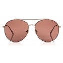 Tom Ford - Cleo Sunglasses - Round Sunglasses - Gold - FT0757 - Sunglasses - Tom Ford Eyewear