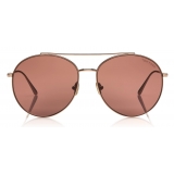 Tom Ford - Cleo Sunglasses - Occhiali da Sole Rotondi - Oro - FT0757 - Occhiali da Sole - Tom Ford Eyewear