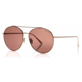 Tom Ford - Cleo Sunglasses - Occhiali da Sole Rotondi - Oro - FT0757 - Occhiali da Sole - Tom Ford Eyewear