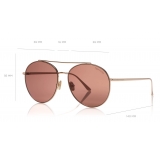 Tom Ford - Cleo Sunglasses - Occhiali da Sole Rotondi - Oro - FT0757 - Occhiali da Sole - Tom Ford Eyewear