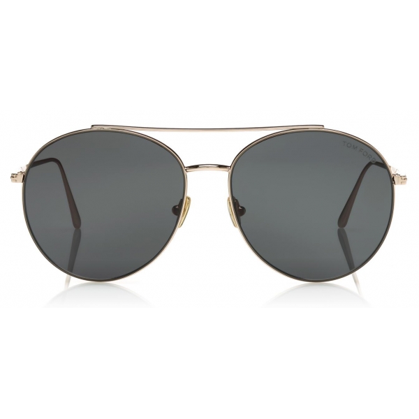 Tom Ford - Cleo Sunglasses - Occhiali da Sole Rotondi - Oro Rosa Lucido - FT0757 - Occhiali da Sole - Tom Ford Eyewear