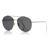 Tom Ford - Cleo Sunglasses - Round Sunglasses - Shiny Rose Gold - FT0757 - Sunglasses - Tom Ford Eyewear
