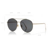 Tom Ford - Cleo Sunglasses - Round Sunglasses - Shiny Rose Gold - FT0757 - Sunglasses - Tom Ford Eyewear