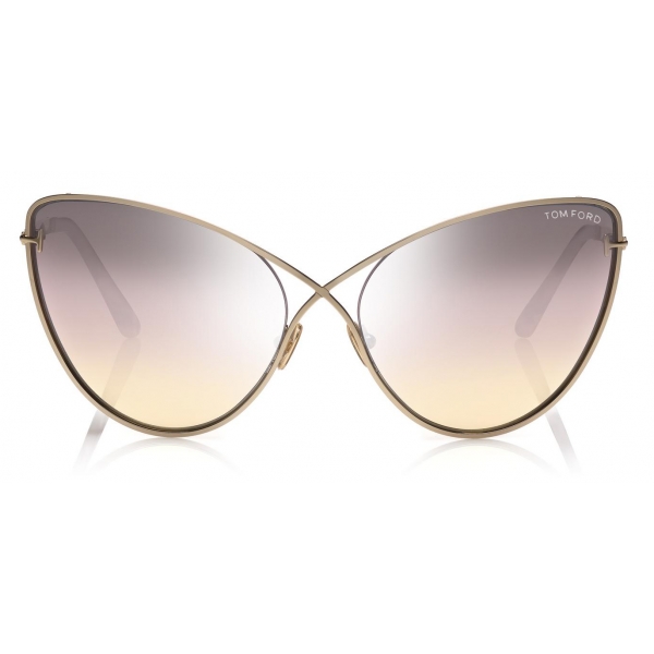 Tom Ford - Leila Sunglasses - Cat-Eye Sunglasses - Gold Black - FT0786 ...