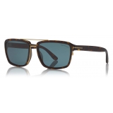 Tom Ford - Anders Sunglasses - Occhiali da Sole Quadrati - Havana Scuro - FT0780 - Occhiali da Sole - Tom Ford Eyewear