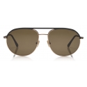 Tom Ford - Gio Polarized Sunglasses - Pilot Sunglasses - Black Brown - FT0772-P - Sunglasses - Tom Ford Eyewear