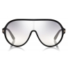 Tom Ford - Brenton Sunglasses - Occhiali da Sole Maschera - Nero Fumo - FT0814 - Occhiali da Sole - Tom Ford Eyewear