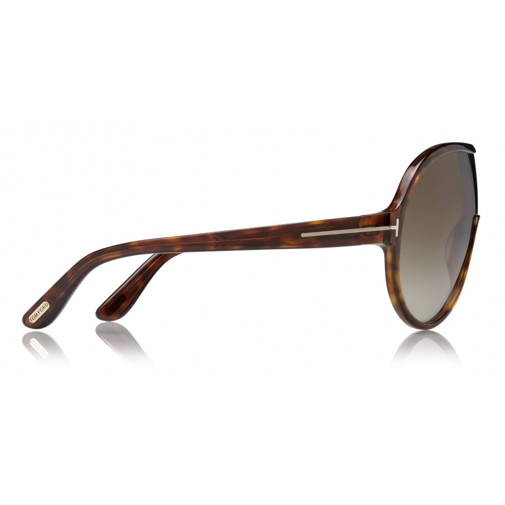 Tom Ford - Brenton Sunglasses - Mask Sunglasses - Red Havana Rovex - FT0814  - Sunglasses - Tom Ford Eyewear - Avvenice