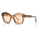 Tom Ford - Bardot Sunglasses - Occhiali da Sole Cat-Eye - Champagne - FT0689 - Occhiali da Sole - Tom Ford Eyewear