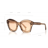 Tom Ford - Bardot Sunglasses - Occhiali da Sole Cat-Eye - Champagne - FT0689 - Occhiali da Sole - Tom Ford Eyewear