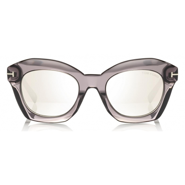 Tom Ford - Bardot Sunglasses - Occhiali da Sole Cat-Eye - Grigio Fumo - FT0689 - Occhiali da Sole - Tom Ford Eyewear