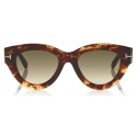 Tom Ford - Slater Sunglasses - Occhiali da Sole Cat-Eye - Havana Chiaro - FT0658 - Occhiali da Sole - Tom Ford Eyewear