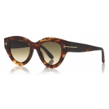 Tom Ford - Slater Sunglasses - Cat-Eye Sunglasses - Light Havana - FT0658 - Sunglasses - Tom Ford Eyewear