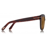 Tom Ford - Alistair Polarized Sunglasses - Occhiali da Sole Quadrati - Havana Rosso - FT0524-P -Tom Ford Eyewear
