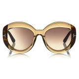 Tom Ford - Bianca Sunglasses - Occhiali da Sole Rotondi - Miele - FT0581 - Occhiali da Sole - Tom Ford Eyewear